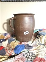 Antique French Brown Glaze  Stoneware Pot