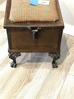 Antique Commode ~ Now Foot Stool ~Cast Feet