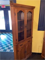 Thomasville Oak Corner Cabinet