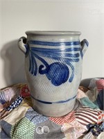 Salt Glazed Pottery with Cobalt Design #5
