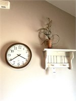 Shelf, Clock, Cane, Pottery etc