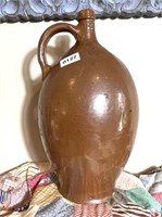 Antique Brown Glazed Pottery Jug