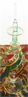 Vintage Tall Multicolor Perfume Bottle with Dauber
