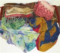 Lot of Ladies Silk & Polyester Scarves