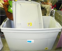 Set of 2 Wheeled Latch Totes with Lids 45 Gallon