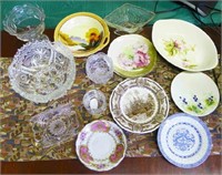 Lot of Crystal & Collectible Plates and Bowls