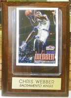 NBA Chris Webber Plaque w/Card Sacramento Kings