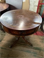 WOODEN CIRCLE TABLE WITH DRAWER