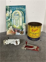WURLITZER POSTER / TWO CAN OPENERS AND EVANS CAN