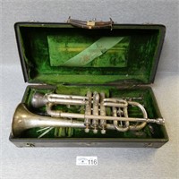 Nice, Early C.G. Conn Ltd Trumpet in Case
