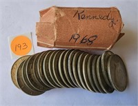 1968 Kennedy Half Dollar Roll