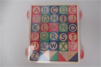 Ankyo 30-Pc Set Wooden Alphabet Building Blocks