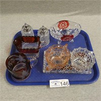 Crystal & Ruby Glassware / 1900 Ruby Souvenir