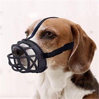 Dog Muzzle, Basket Breathable Silicone Dog Muzzle