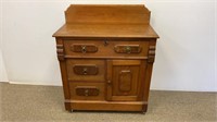 Victorian walnut wash stand