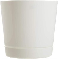 Novelty MFG 8" Full Depth Cylinder Pot, White -