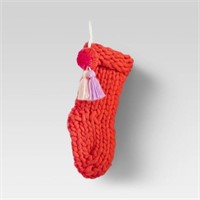 (2) Opalhouse™ Solid Knit Stocking | Bright Red