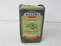 "As Is" Mastro 100% Extra Virgin Olive Oil, 3L