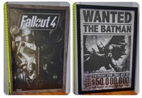 Batman/Fallout 4 Framed gaming posters