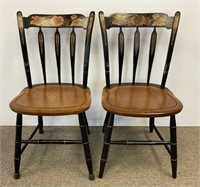 Pair Hitchcock side chairs
