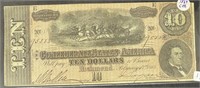 1864 Confederate $10 (T-68)