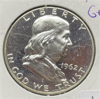 Franklin Proof Half Dollars:  1962