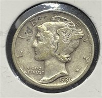 Mercury Dime: 1936-D