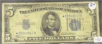 Series 1934-A  $5 Silver Certificate Star