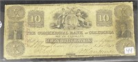 1833 Commercial Bank of Columbia, SC $10 Note