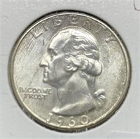 Silver Washington Quarter : 1960