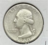 Silver Washington Quarter : 1940