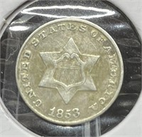 Three Cent Silver: 1853
