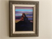 Southwestern Butte at Sunset Oil Painting