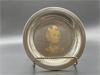 The Abraham Lincoln Plate: 
6.5 oz Silver Plate