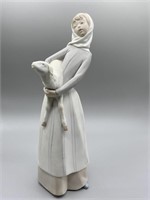 Lladro #4584 Girl with Lamp, Retired 1993
