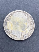 1932 Silver 10 Francs Coin