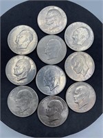 (10) 1971 - D Eisenhower Dollars