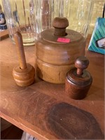 3 Wooden Butter Molds