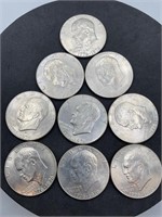 (9) Bicentennial Eisenhower Dollars