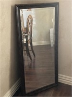 Framed Wall Mirror, Measures 44in w x 72in h