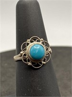 925 Silver & Turquoise Size 6, Tl Weight 1.4g