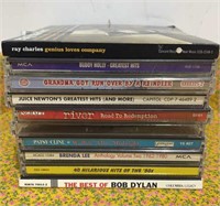 10 Music CD's - Ray Charles, Bob Dylan, Brenda Lee