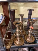 Assorted Brass Candlesticks