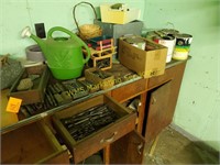 Cabinet Contents - Tools, Hardware, Drill Bits,