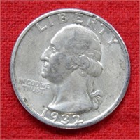 1932 S Washington Silver Quarter -- Key Date