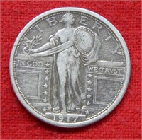 1917 S Standing Liberty Silver Quarter Type I