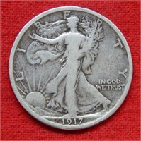 1917 S REV Walking Liberty Silver Half Dollar