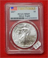 2017 American Eagle PCGS MS69 1 Ounce Silver