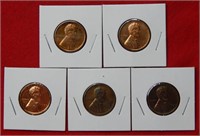 (5) 1950 Lincoln Wheat Cents Proof