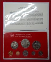 1974 Coinage of Trinidad & Tobago 8 Coin Specimen
